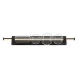 Latimer LED Vanity Light 40", Matte Black and Clear Glass