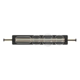Latimer LED Vanity Light 40", Matte Black and Clear Glass