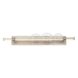 Latimer LED Vanity Light 40", Satin Nickel and Clear Glass