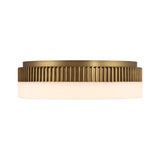 Jamel Large LED Flush Mount 18", Antique Brass and Opal Glass