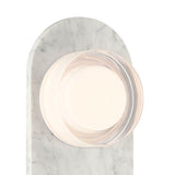 Belin Indoor/Outdoor LED Wall Sconce 15", White Marble and Clear Smooth Glass