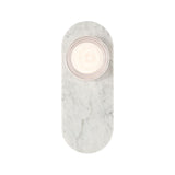 Belin Indoor/Outdoor LED Wall Sconce 15", White Marble and Clear Wave Glass