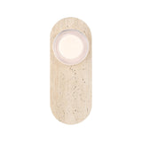 Belin Indoor/Outdoor LED Wall Sconce 15", Travertine and Clear Smooth Glass