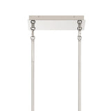 Salome Linear LED Chandelier 39", Polished Nickel and Gilded Fog Glass