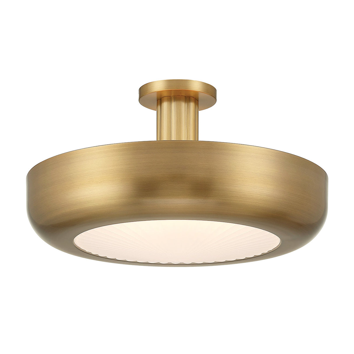 Imara Large LED Semi-Flush 22", Antique Brass
