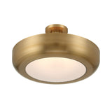 Imara Large LED Semi-Flush 22", Antique Brass