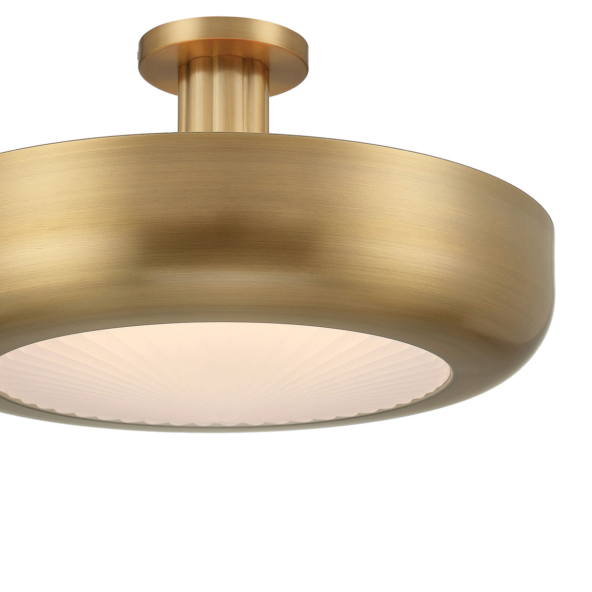 Imara Large LED Semi-Flush 22", Antique Brass