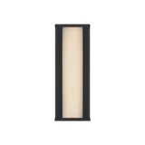 Siran Outdoor LED Wall Sconce, Medium 14", Matte Black and Smoke Glass