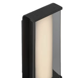 Siran Outdoor LED Wall Sconce, Medium 14", Matte Black and Smoke Glass