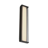 Siran Outdoor LED Wall Sconce, Large 24", Matte Black and Smoke Glass