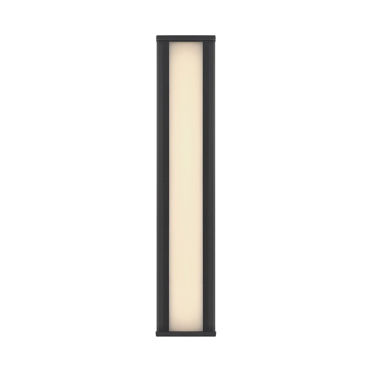 Siran Outdoor LED Wall Sconce, Large 24", Matte Black and Smoke Glass