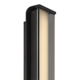 Siran Outdoor LED Wall Sconce, Large 24", Matte Black and Smoke Glass