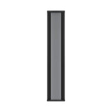 Siran Outdoor LED Wall Sconce, Large 24", Matte Black and Smoke Glass