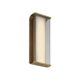 Siran Medium LED Wall Sconce 14", Antique Brass and Smoke Glass