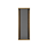Siran Medium LED Wall Sconce 14", Antique Brass and Smoke Glass