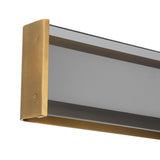 Siran Medium LED Wall Sconce 14", Antique Brass and Smoke Glass