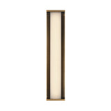 Siran Large LED Wall Sconce 24", Antique Brass and Smoke Glass