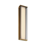 Siran Large LED Wall Sconce 24", Antique Brass and Smoke Glass