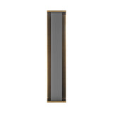 Siran Large LED Wall Sconce 24", Antique Brass and Smoke Glass