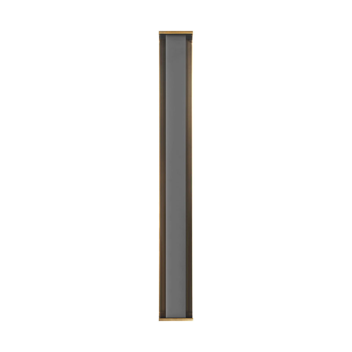 Siran Extra Large LED Wall Sconce 42", Antique Brass and Smoke Glass