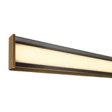 Siran Oversized LED Wall Sconce 62", Antique Brass and Smoke Glass