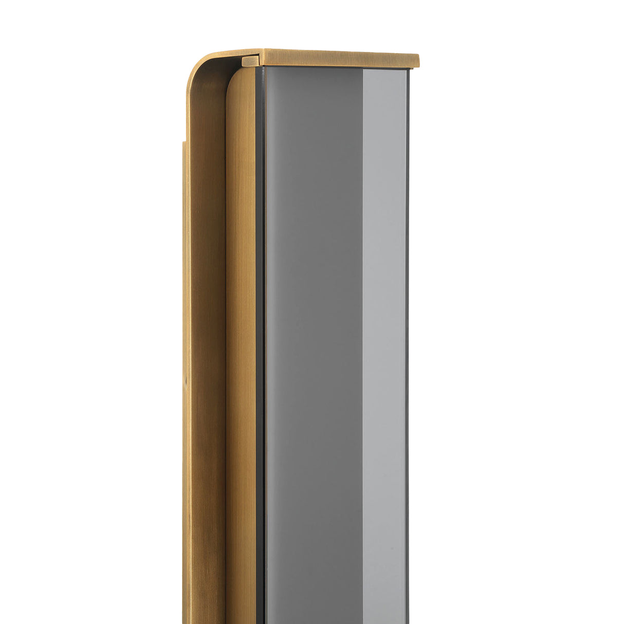 Siran Oversized LED Wall Sconce 62", Antique Brass and Smoke Glass
