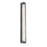 Darion Outdoor LED Wall Sconce, Extra Large 36", Matte Black and Clear Textured Glass