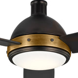 Brant LED Ceiling Fan 60", Urban Bronze with Antique Brass