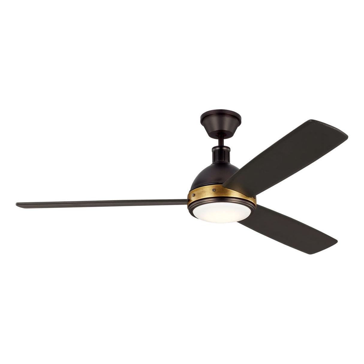 Brant LED Ceiling Fan 60", Urban Bronze with Antique Brass