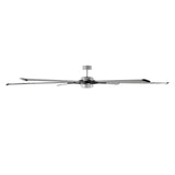 Loon LED Ceiling Fan 96", Brushed Steel with Matte Black