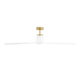 Condor LED Smart Ceiling Fan 66", Matte White with Modern Brass