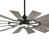 Dunlin LED Ceiling Fan 62", Gray Wash Wood and Aged Pewter