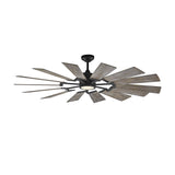 Dunlin LED Ceiling Fan 62", Gray Wash Wood and Aged Pewter