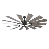 Dunlin LED Ceiling Fan 72", Gray Wash Wood and Aged Pewter