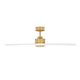 Oriole LED Ceiling Fan 52", Modern Brass and Matte White