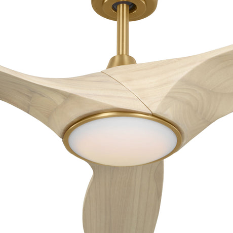 Osprey LED Ceiling Fan 52", Whitewash Oak with Modern Brass