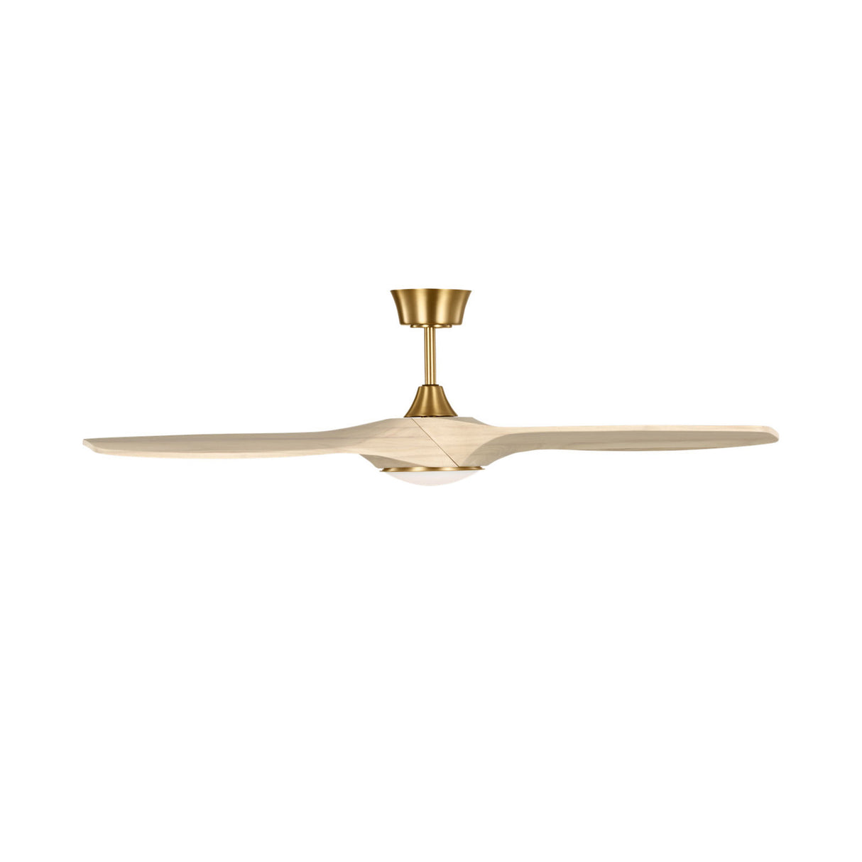 Osprey LED Smart Ceiling Fan 52", Whitewash Oak with Modern Brass