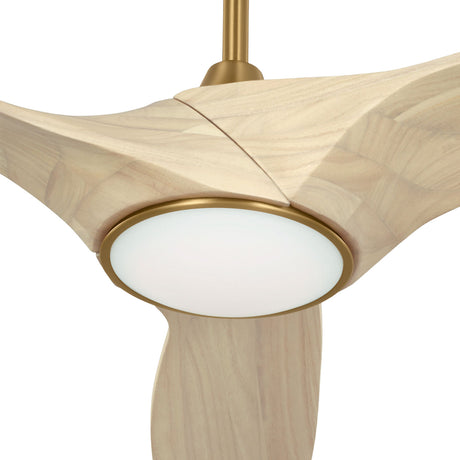 Osprey LED Ceiling Fan 60", Whitewash Oak with Modern Brass