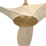 Osprey LED Smart Ceiling Fan 60", Whitewash Oak with Modern Brass