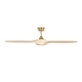 Osprey LED Smart Ceiling Fan 60", Whitewash Oak with Modern Brass