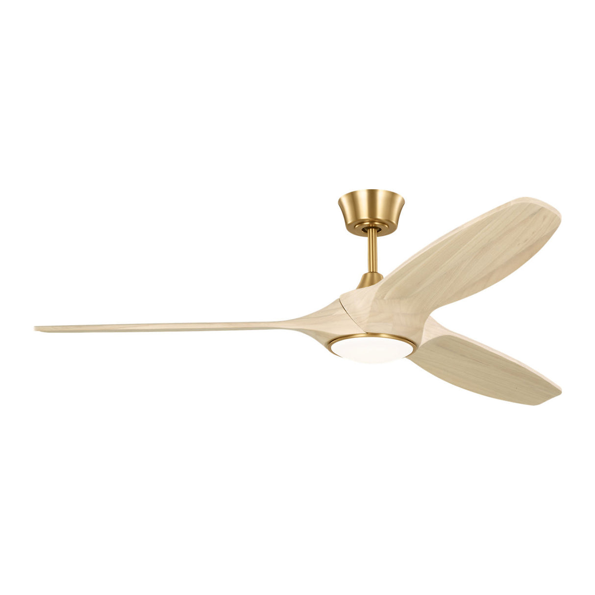 Osprey LED Smart Ceiling Fan 60", Whitewash Oak with Modern Brass