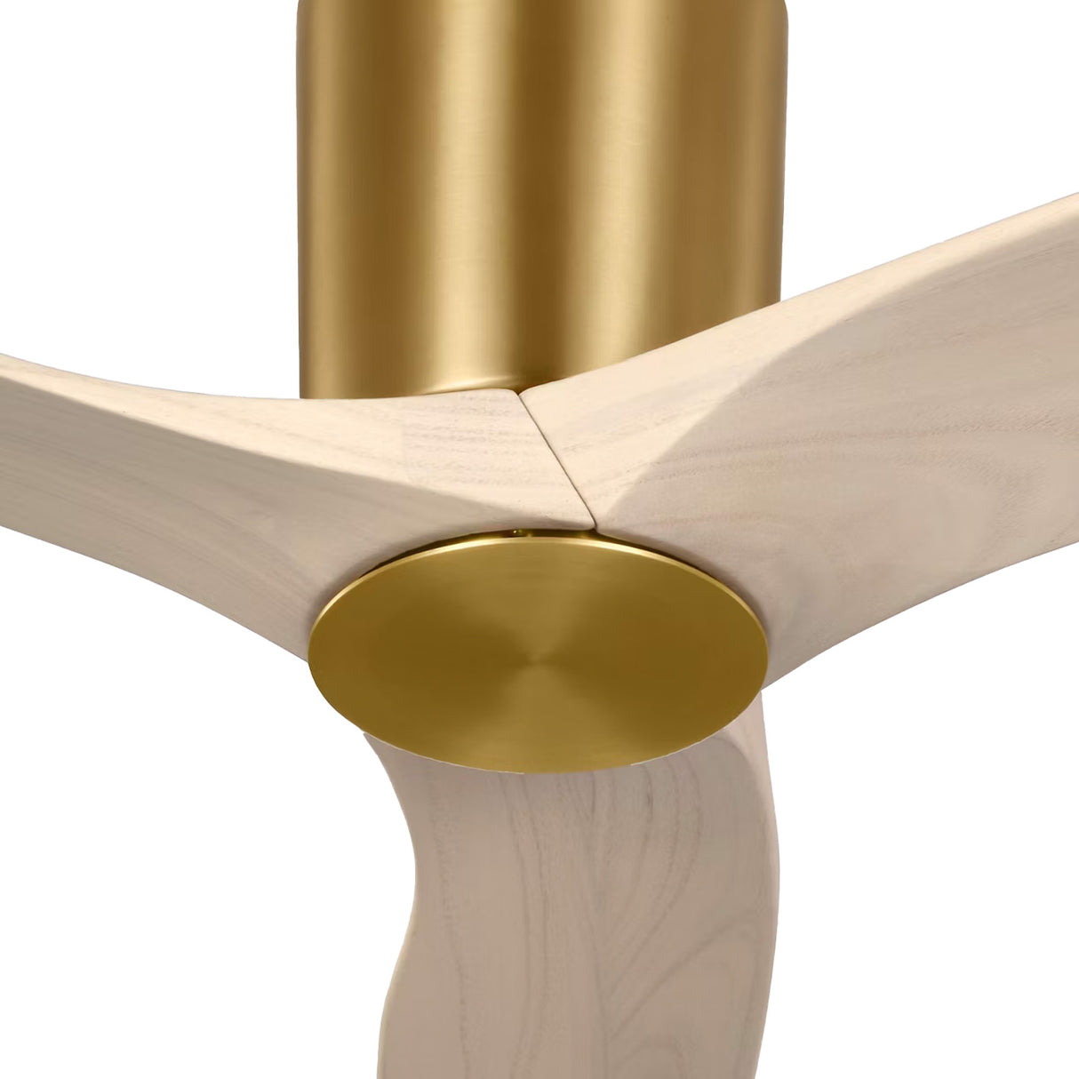 Avocet LED Smart Ceiling Fan 44", Modern Brass and Whitewash Oak