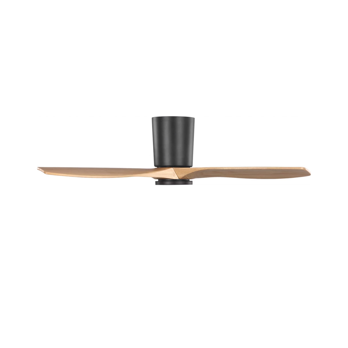 Avocet LED Smart Ceiling Fan 44", Matte Black and Natural Oak