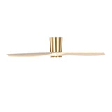 Avocet LED Smart Ceiling Fan 52", Modern Brass and Whitewash Oak