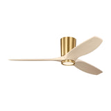 Avocet LED Smart Ceiling Fan 52", Modern Brass and Whitewash Oak