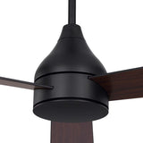 Serin LED Smart Ceiling Fan 52", Walnut and Matte Back