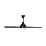 Serin LED Smart Ceiling Fan 52", Walnut and Matte Back
