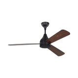 Serin LED Smart Ceiling Fan 52", Walnut and Matte Back
