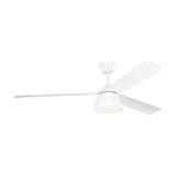 Linnet LED Smart Ceiling Fan 60", Matte White