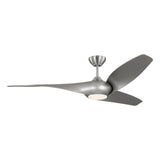 Krestel LED Smart Ceiling Fan 60", Brushed Steel